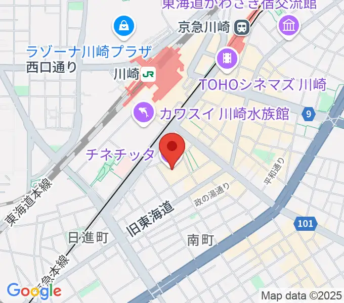 チネチッタの地図