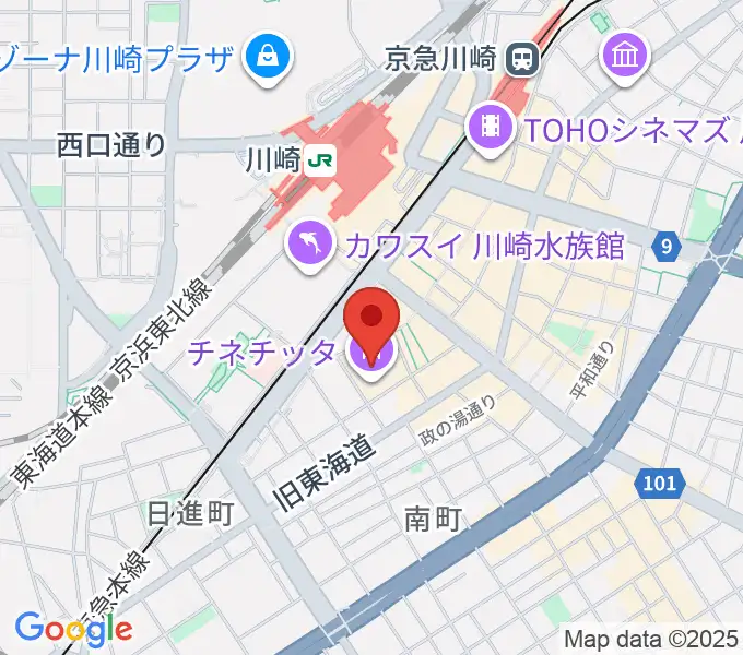 チネチッタの地図