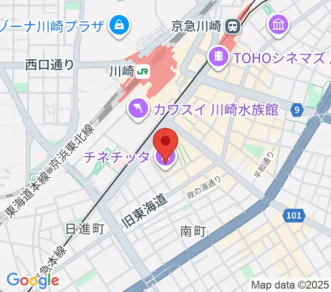 チネチッタの地図