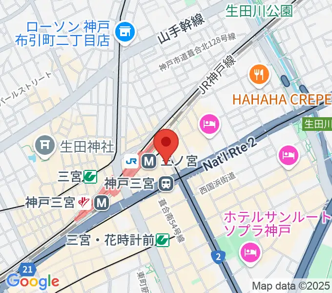 OSシネマズミント神戸の地図
