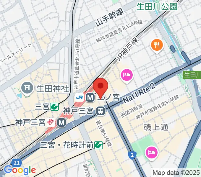 OSシネマズミント神戸の地図