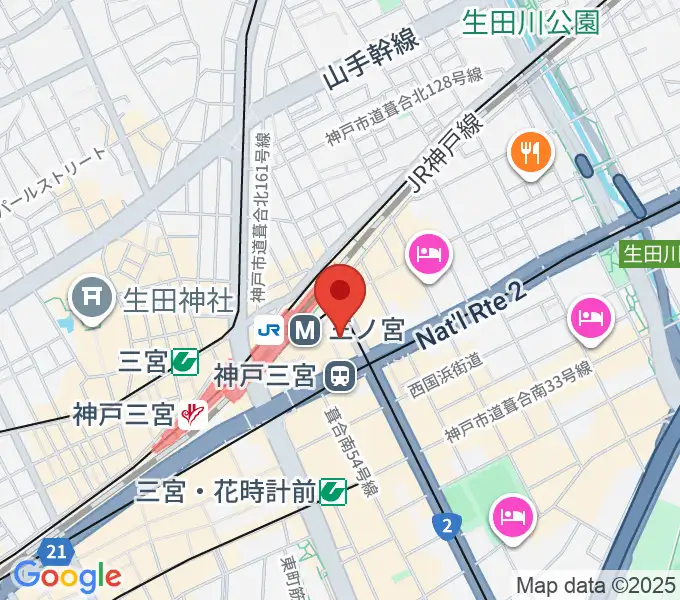 OSシネマズミント神戸の地図