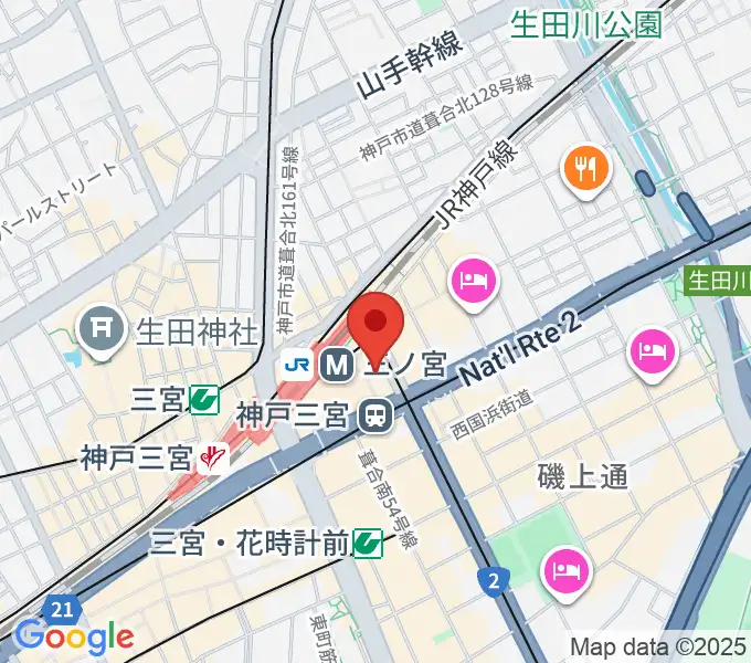 OSシネマズミント神戸の地図