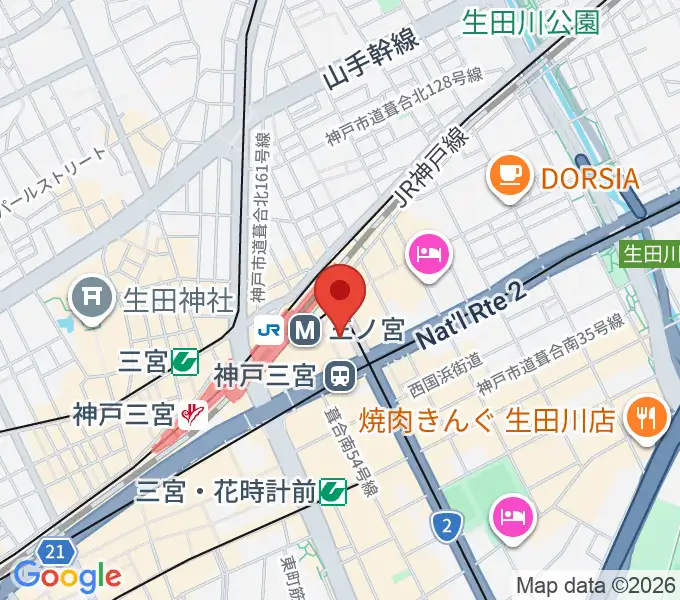 OSシネマズミント神戸の地図