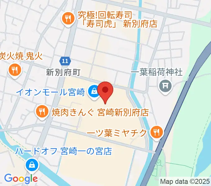セントラルシネマ宮崎の地図