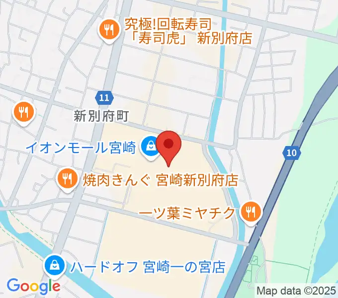 セントラルシネマ宮崎の地図