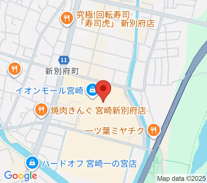 セントラルシネマ宮崎の地図