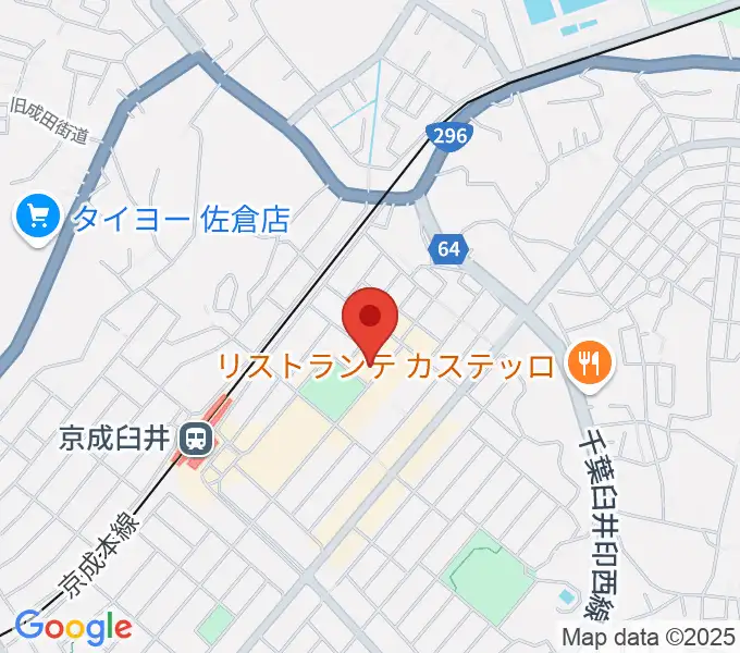 佐倉ハーモニーホールの地図