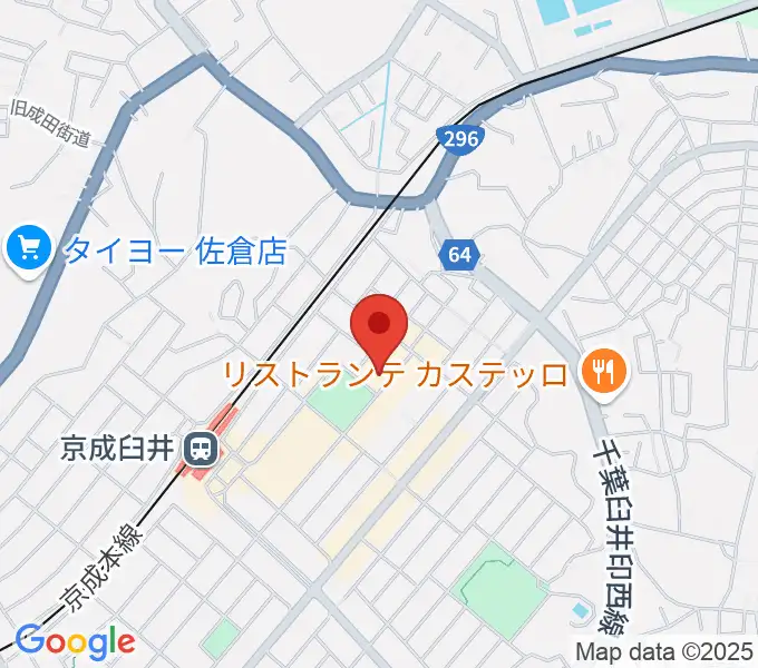 佐倉ハーモニーホールの地図
