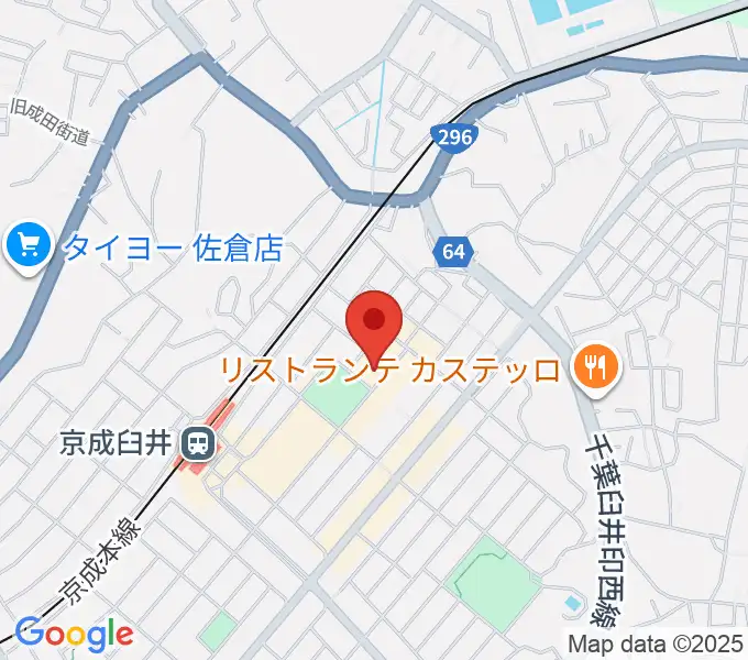 佐倉ハーモニーホールの地図