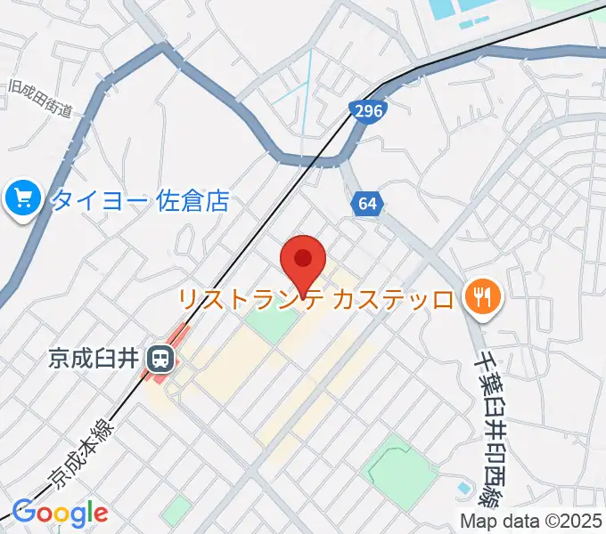 佐倉ハーモニーホールの地図