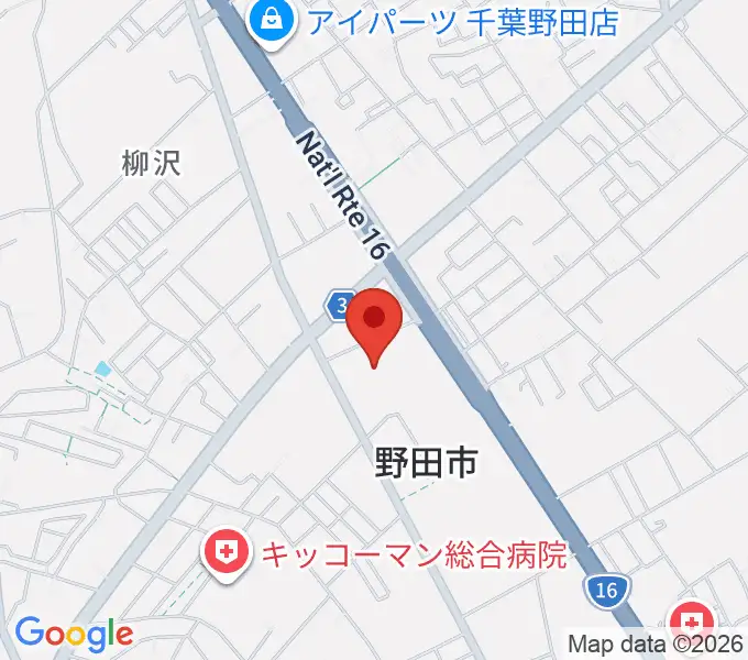 野田ガスホールの地図