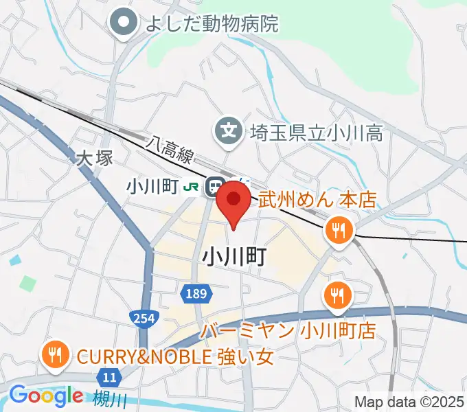小川町民会館 リリックおがわの地図