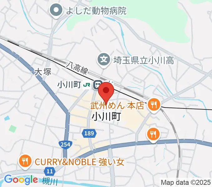 小川町民会館 リリックおがわの地図