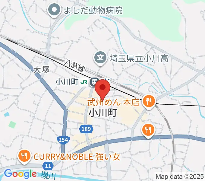 小川町民会館 リリックおがわの地図