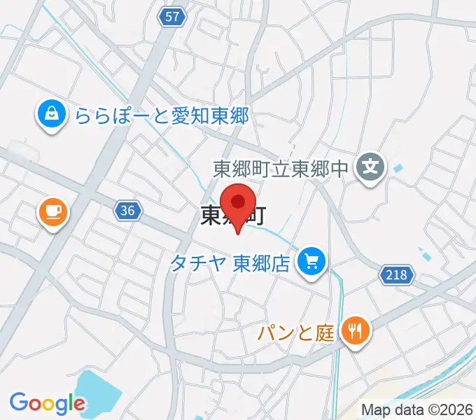東郷町民会館の地図