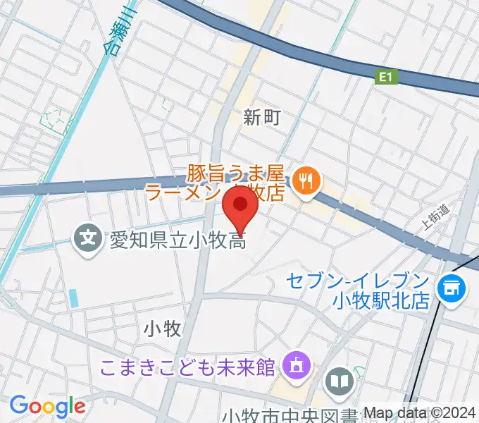 小牧市市民会館の地図