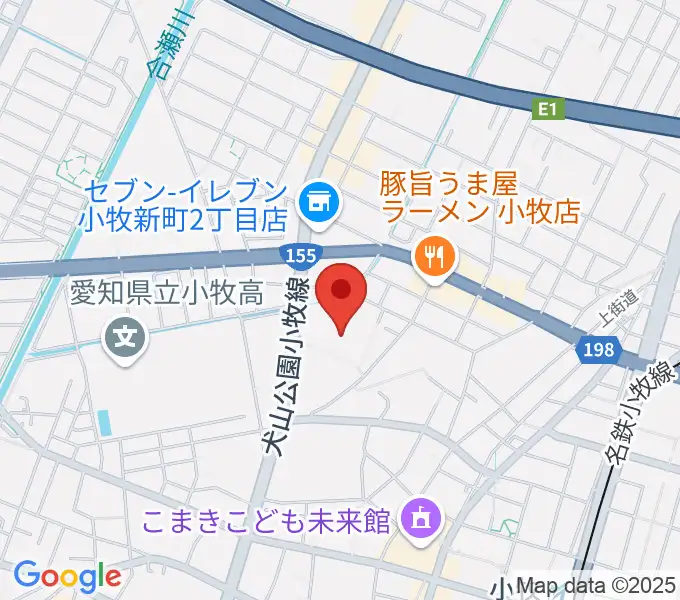小牧市市民会館の地図