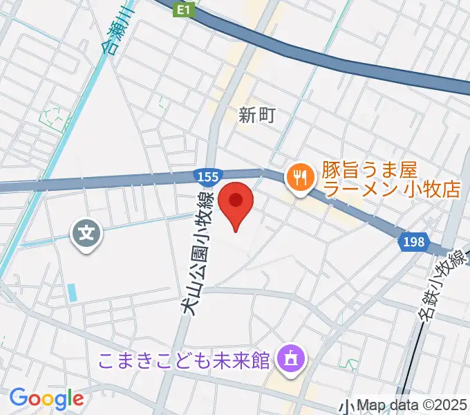 小牧市市民会館の地図