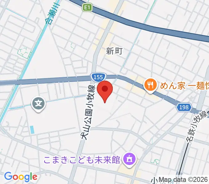 小牧市市民会館の地図