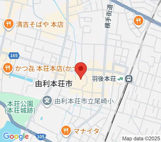 由利本荘市文化交流館カダーレの地図
