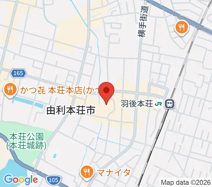 由利本荘市文化交流館カダーレの地図