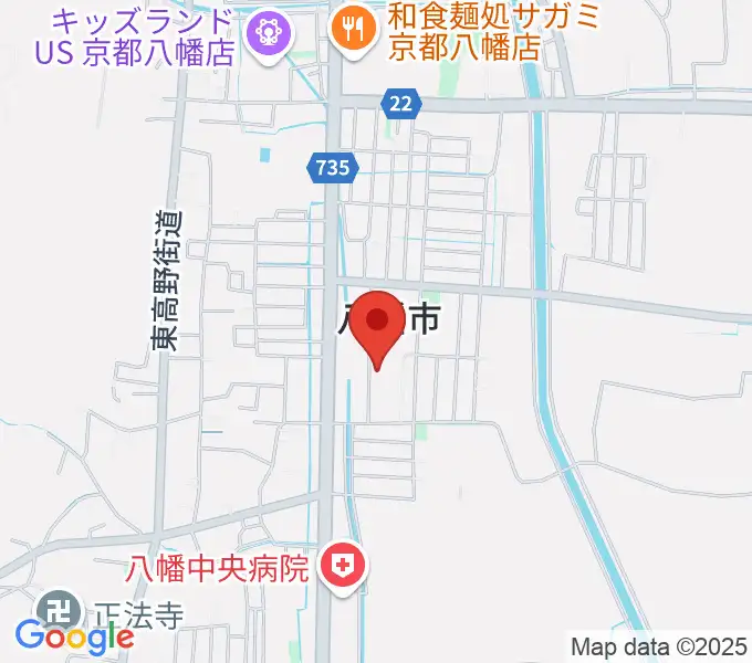 八幡市文化センターの地図