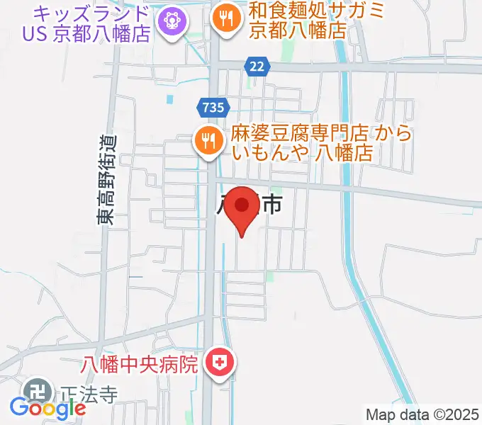 八幡市文化センターの地図