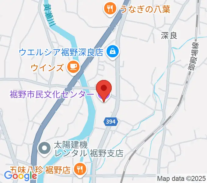 裾野市民文化センターの地図