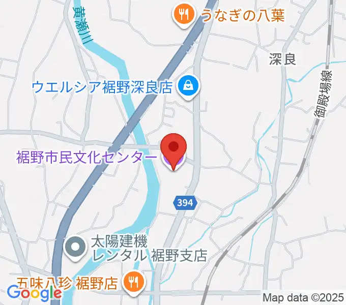 裾野市民文化センターの地図