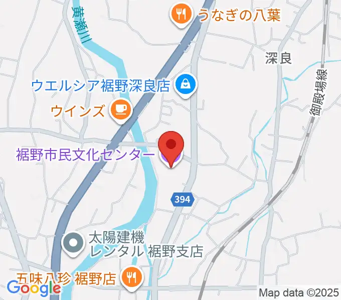 裾野市民文化センターの地図