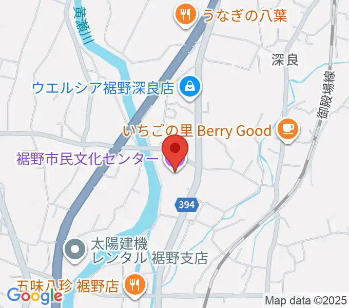 裾野市民文化センターの地図