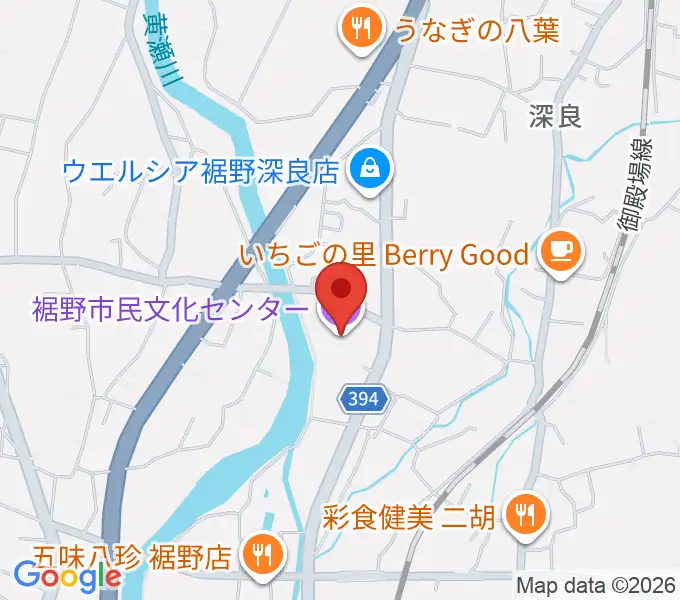 裾野市民文化センターの地図