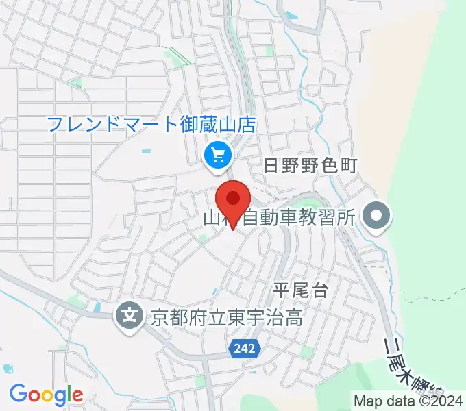 宇治市アンダンテピアノ教室の地図