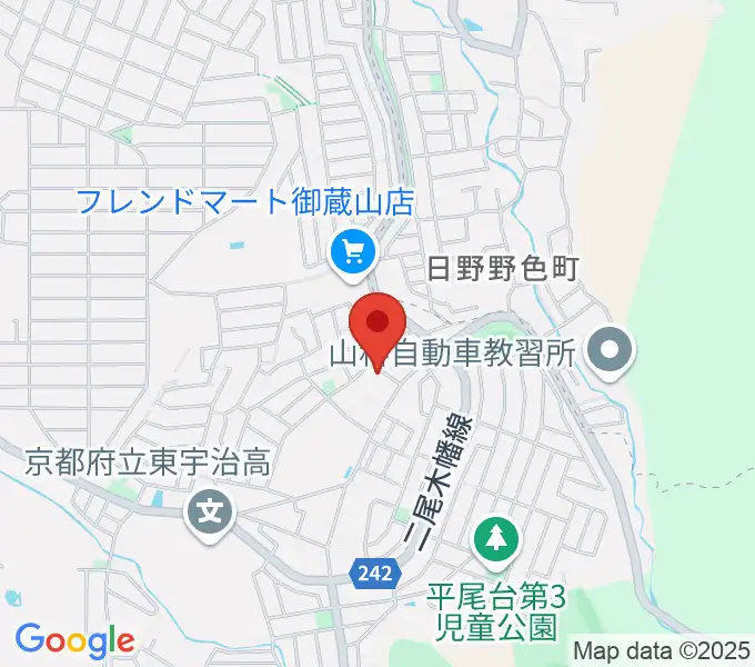 宇治市アンダンテピアノ教室の地図