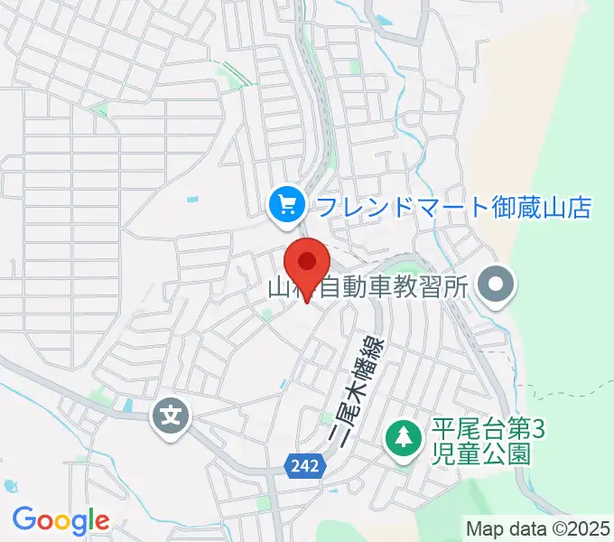 宇治市アンダンテピアノ教室の地図