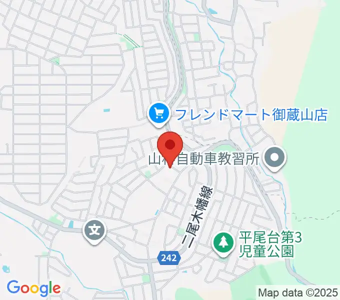 宇治市アンダンテピアノ教室の地図
