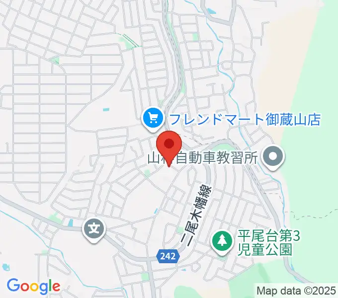 宇治市アンダンテピアノ教室の地図