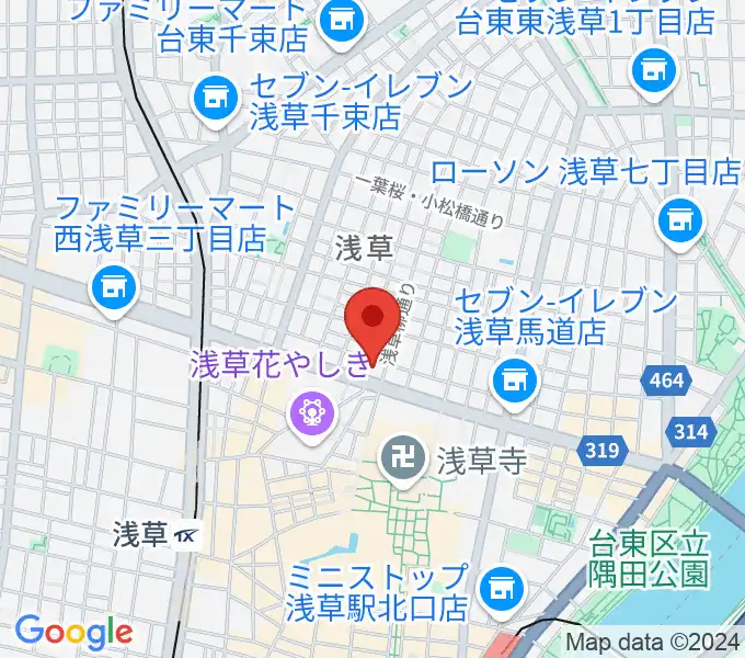 雷5656会館 ときわホールの地図