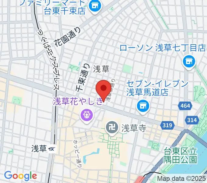 雷5656会館 ときわホールの地図