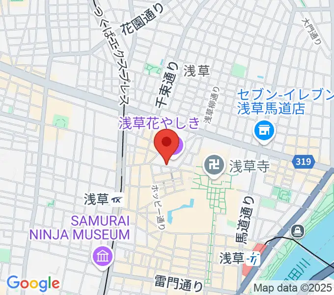 浅草花劇場の地図