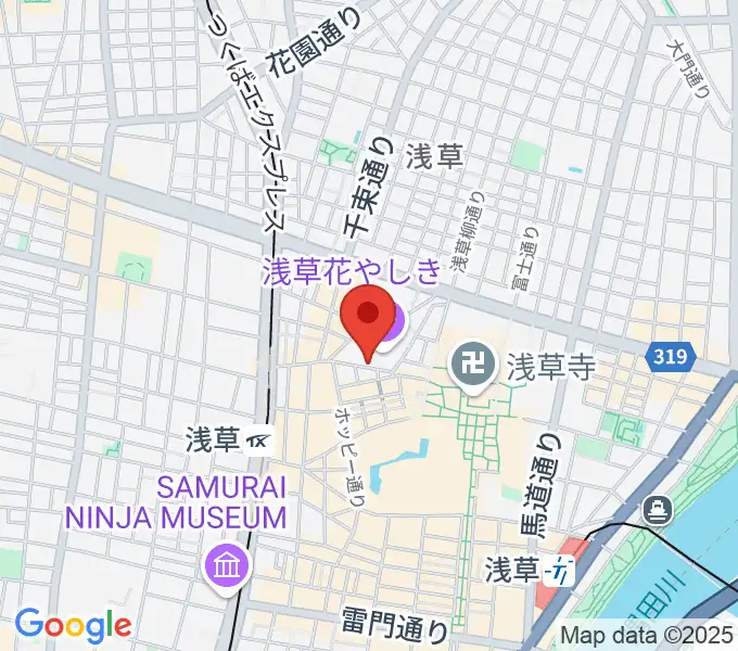 浅草花劇場の地図