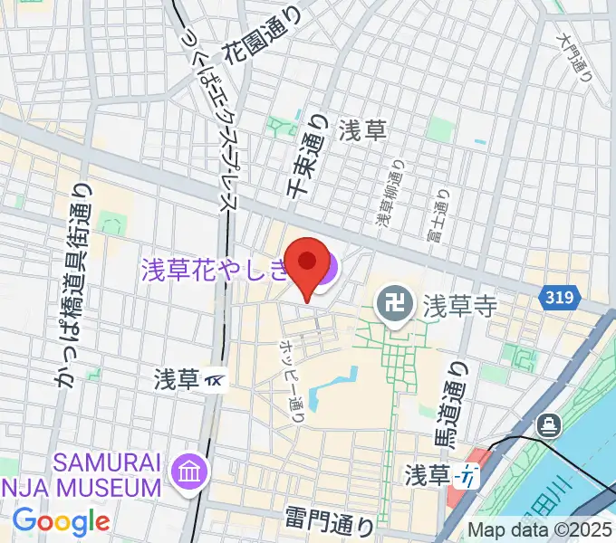 浅草花劇場の地図