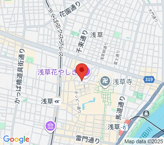 浅草花劇場の地図