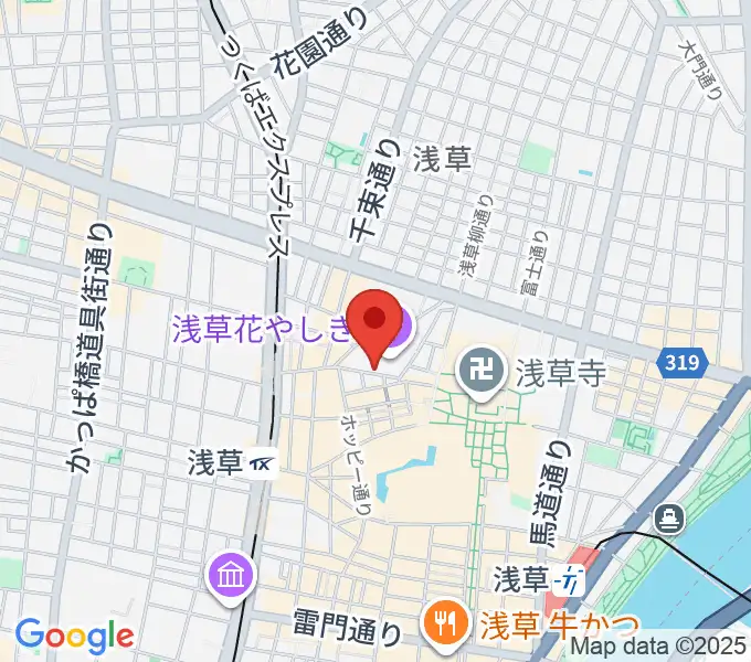 浅草花劇場の地図