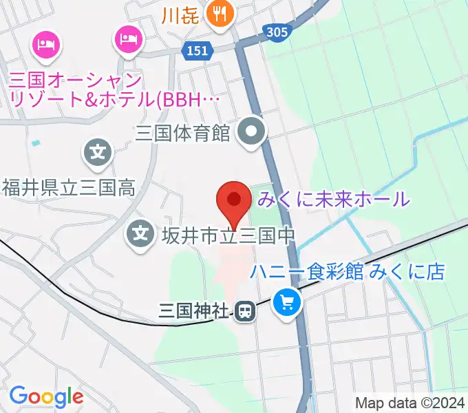 みくに未来ホールの地図