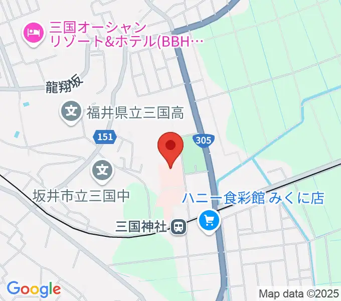 みくに未来ホールの地図