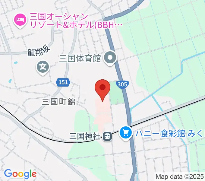 みくに未来ホールの地図
