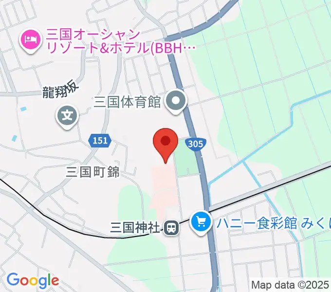 みくに未来ホールの地図
