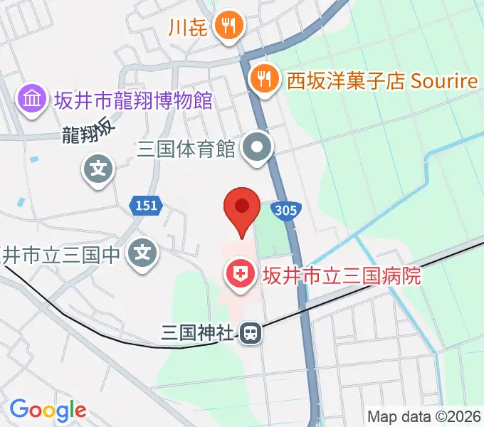 みくに未来ホールの地図